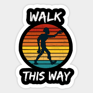 Walk This Way Zombie Sticker